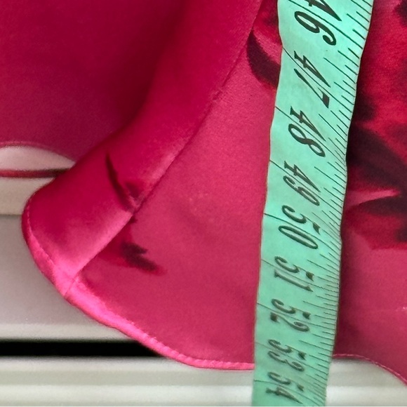 LoveShackFancy Fuchsia Pink Floral Satin Maxi Dress - Picture 9 of 9